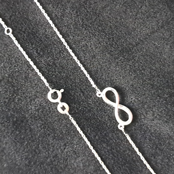 Infinity Sign Sterling Silver Necklace - Picture 3 of 5